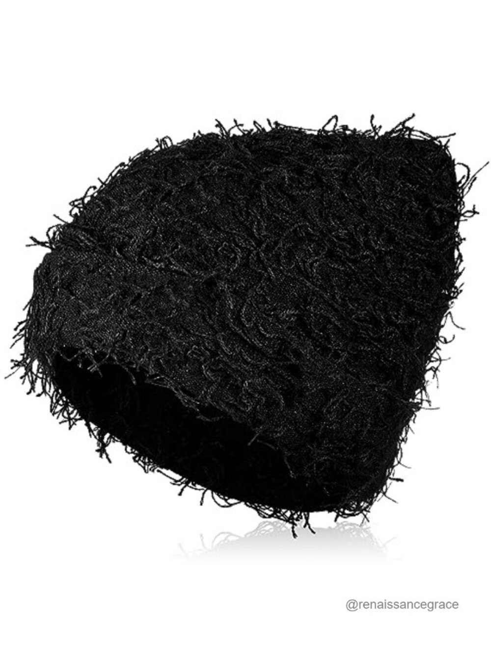 Chuarry Distressed Knitted Beanie Fuzzy Winter Hats Thick Warm Y2k Snow Knit